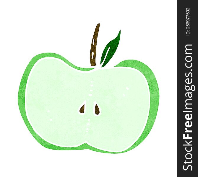 Cartoon Apple Half