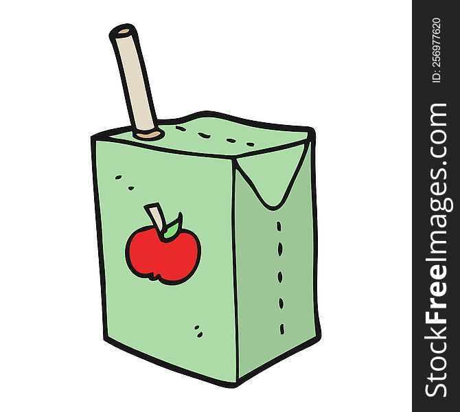 Cartoon Apple Juice Box