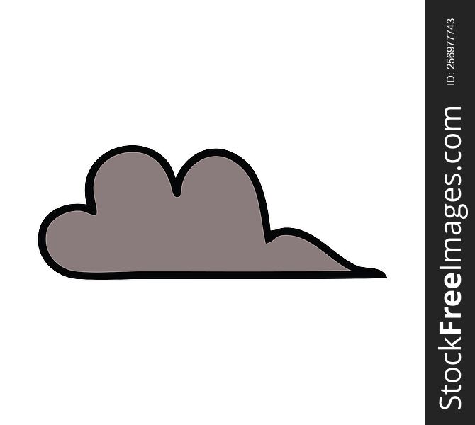 cute cartoon of a storm cloud. cute cartoon of a storm cloud