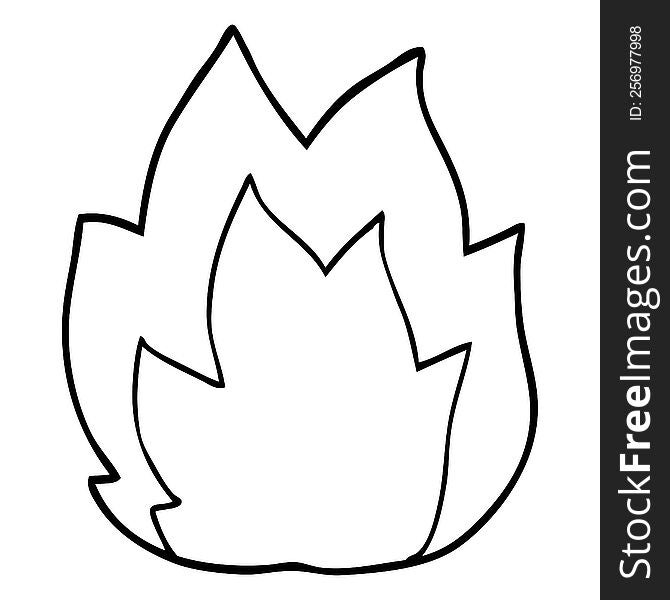 Line Drawing Cartoon Explosion Flame