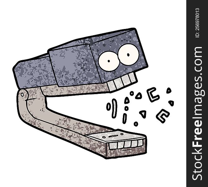 crazy cartoon stapler. crazy cartoon stapler