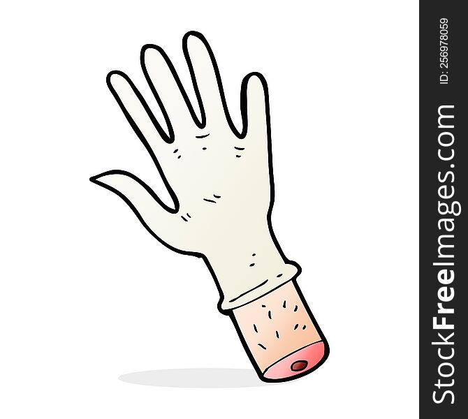 Cartoon Hand With Medical Glove