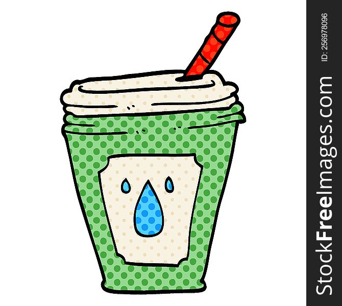 cartoon doodle juice bar drink