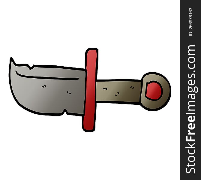 Cartoon Doodle Dagger