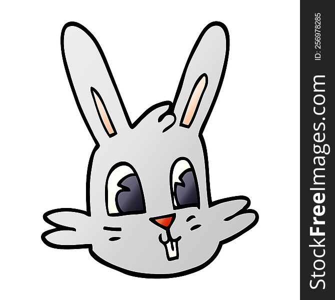 cartoon doodle bunny face