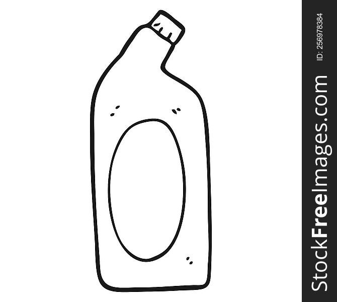 Black And White Cartoon Cleaning Product