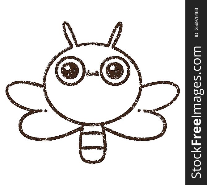 Cute Bug Charcoal Drawing