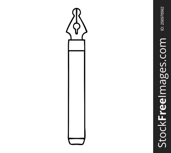 Quirky Line Drawing Cartoon Ink Pen