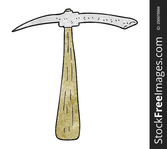 textured cartoon pick axe