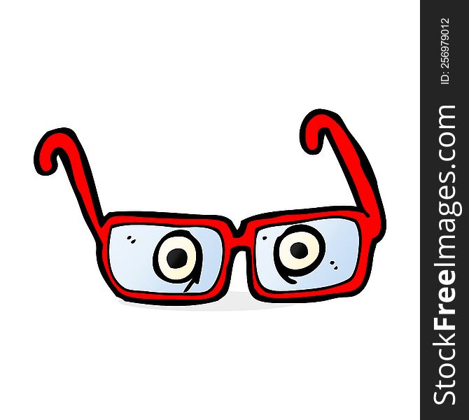cartoon eyes in spectacles
