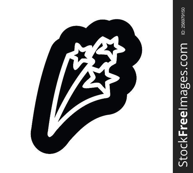 shooting stars icon symbol