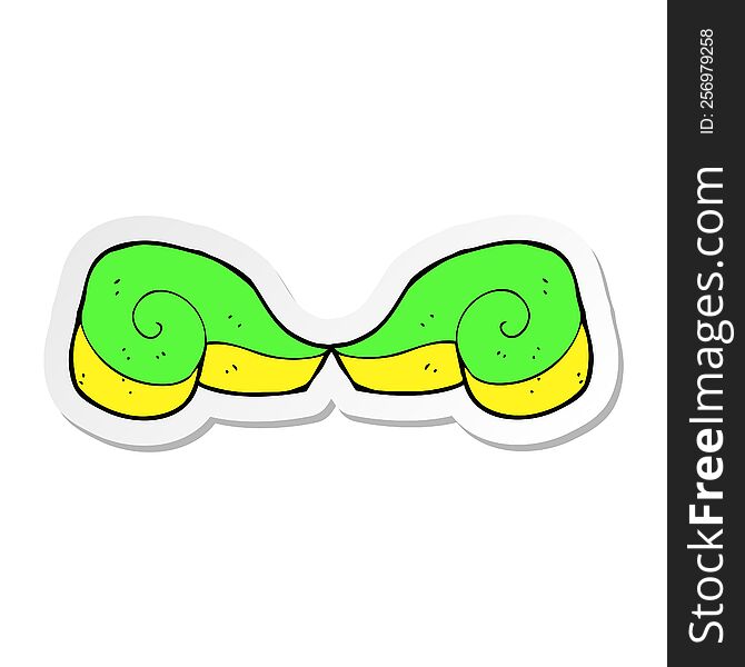 sticker of a cartoon decorative swirl symbol