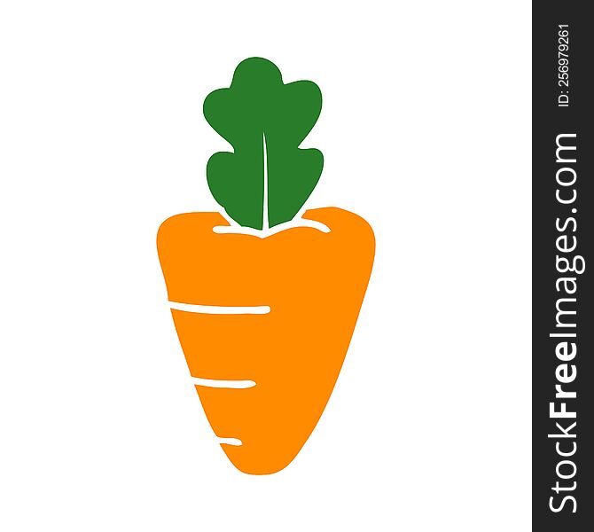 cartoon doodle healthy carrot