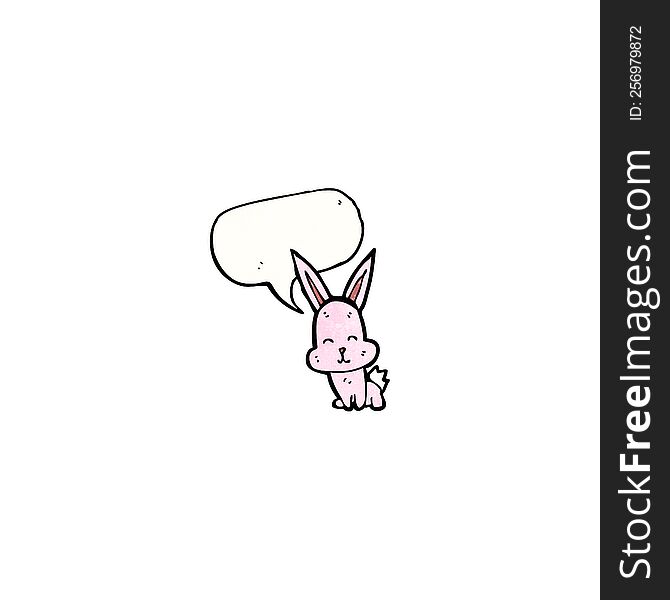 little rabbit with speech bubble