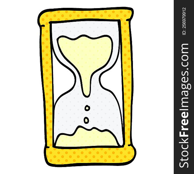 cartoon doodle hourglass