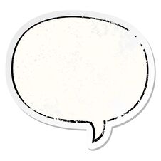 Cartoon Speech Bubble Distressed Sticker And Speech Bubble Distressed Sticker Royalty Free Stock Photography Cartoon Speech Bubble Distressed Sticker And Speech Bubble Distressed Sticker Royalty Free Stock Photography