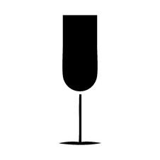 Flat Symbol Champagne Flute Royalty Free Stock Photography