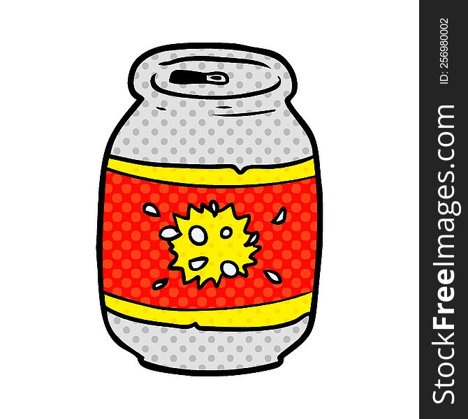 cartoon can of soda. cartoon can of soda