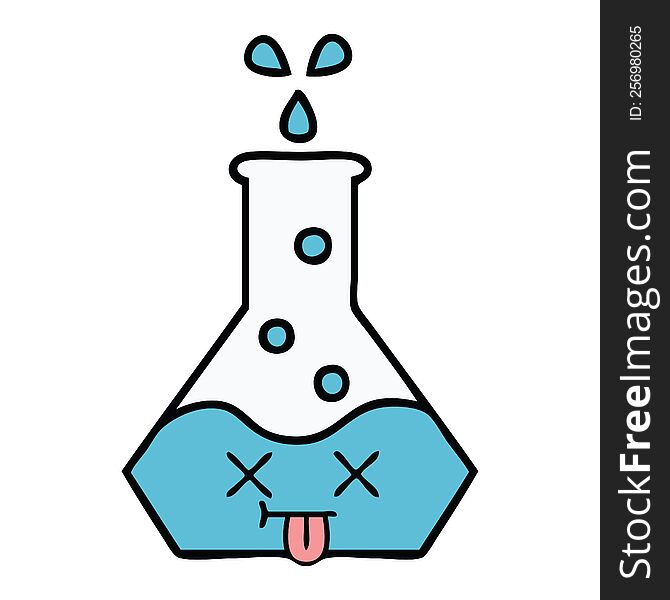 Cute Cartoon Science Beaker