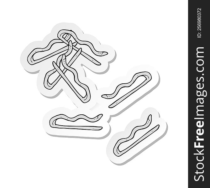 sticker of a cartoon hair clips