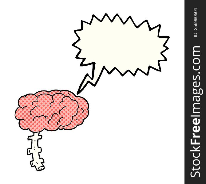 Comic Book Speech Bubble Cartoon Brain