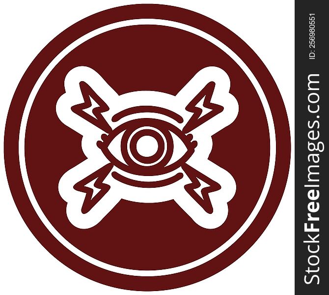 mystic eye circular icon