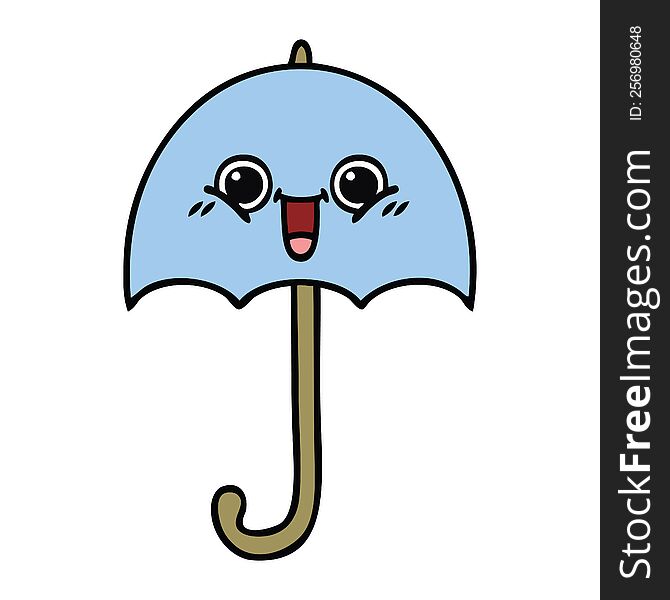 cute cartoon of a umbrella. cute cartoon of a umbrella