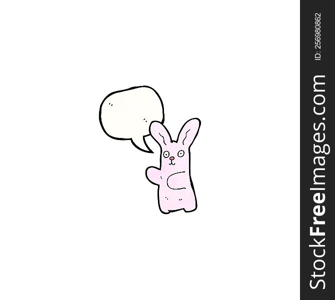 Funny Pink Rabbit Cartoon