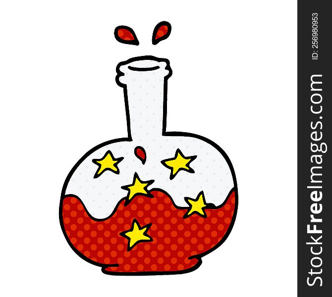 cartoon doodle magic potion