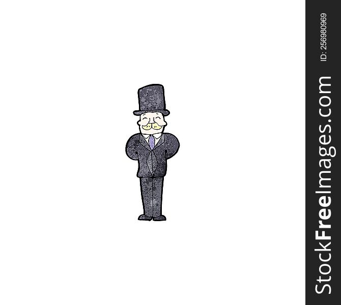 cartoon victorian man