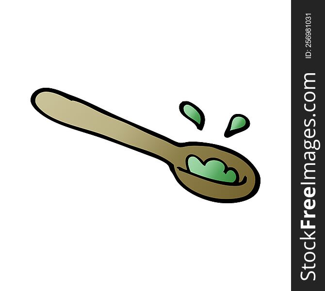 cartoon doodle ladle of food