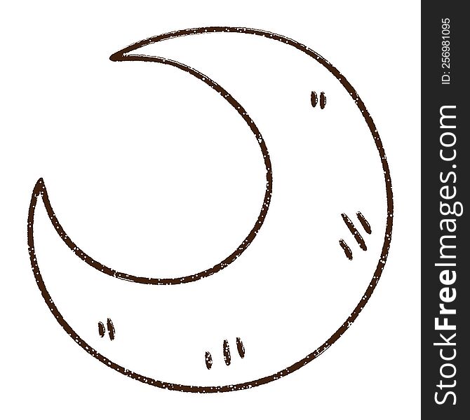 Moon Charcoal Drawing