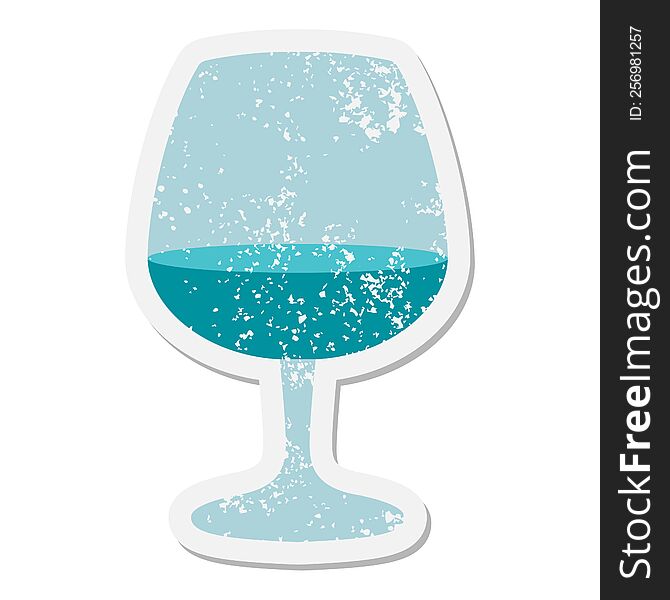 Brandy Glass Grunge Sticker