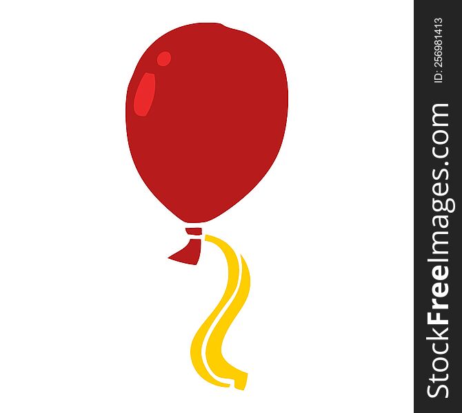 Cartoon Doodle Red Balloon