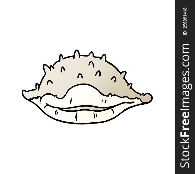 Gradient Cartoon Doodle Of A Sea Shell