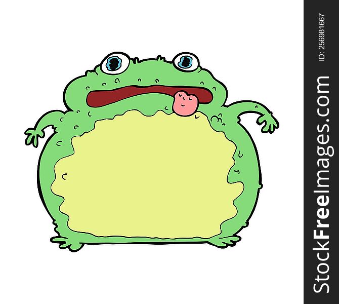 cartoon funny frog