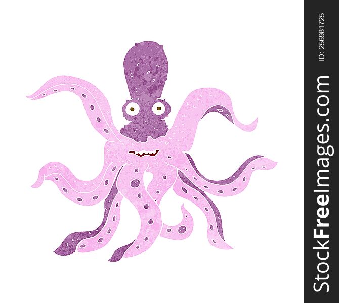 Cartoon Giant Octopus