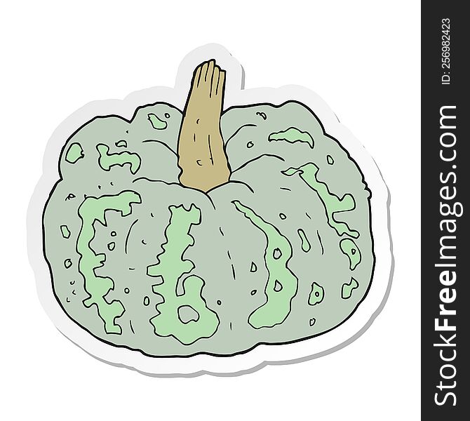 sticker of a cartoon squash