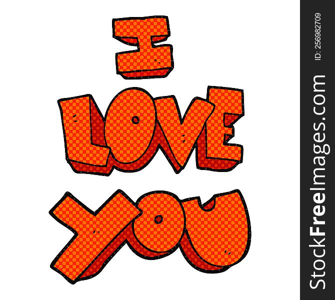 I Love You Cartoon Symbol