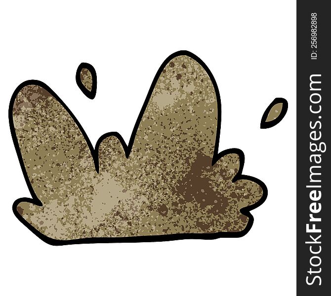 cartoon doodle mud splat