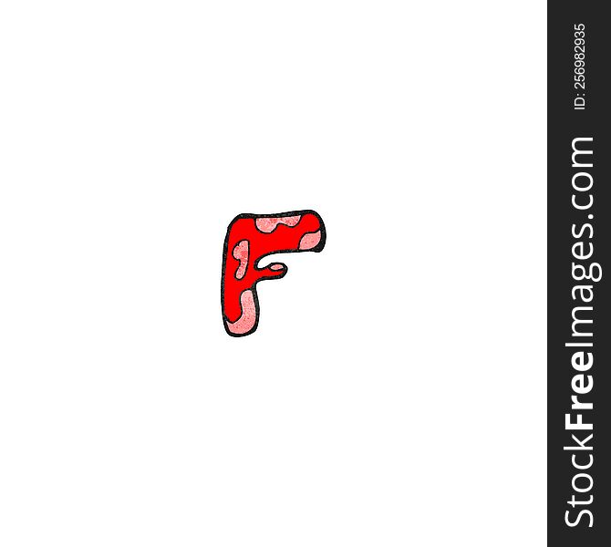 child\'s drawing of the letter f