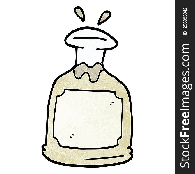 cartoon doodle glass decanter