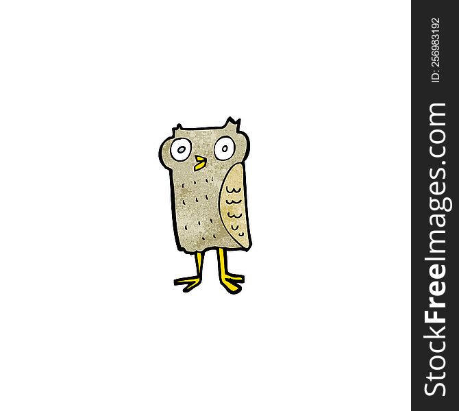 Funny Little Owl Cartoon