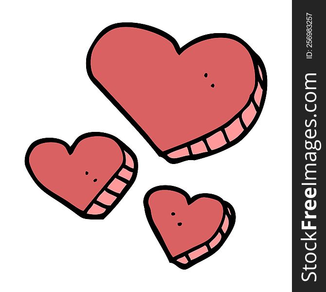 cartoon love hearts