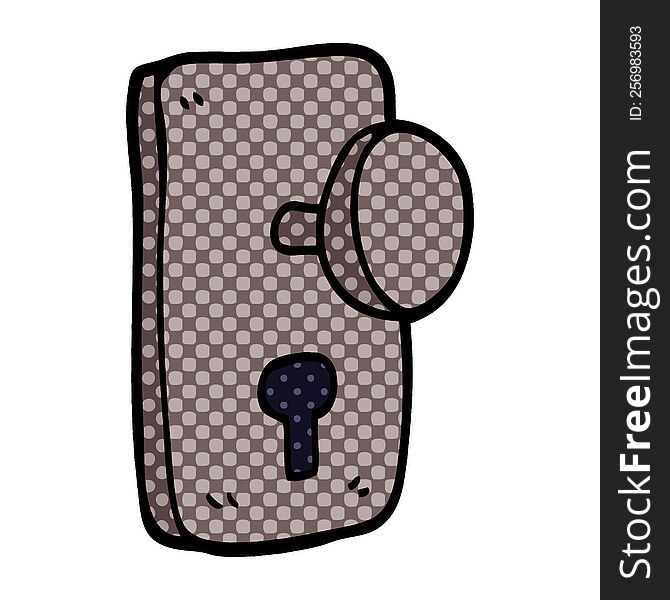 cartoon doodle door handle