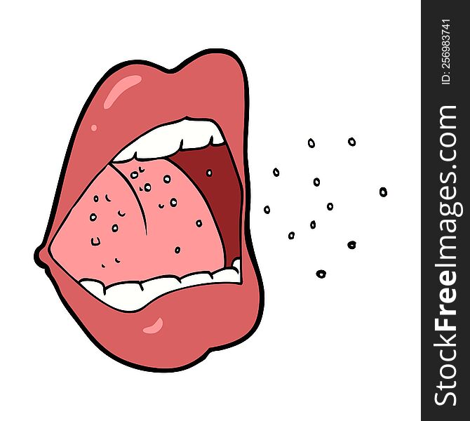 cartoon sneezing mouth