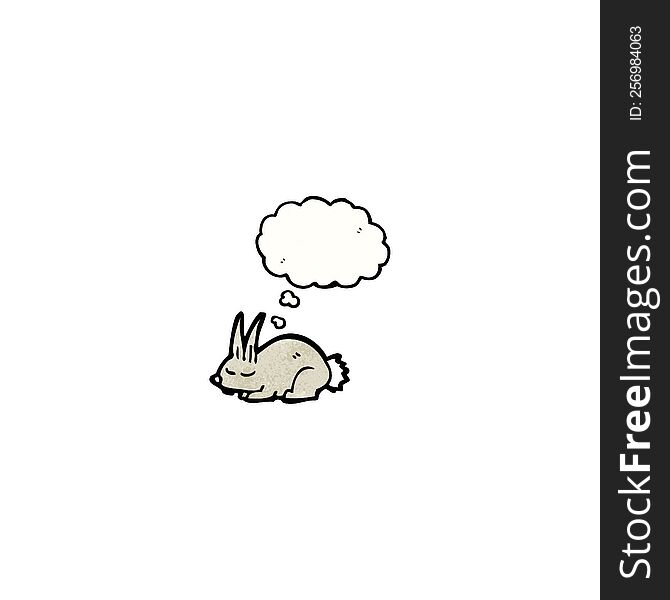 Cartoon Little Rabbit Sleeping