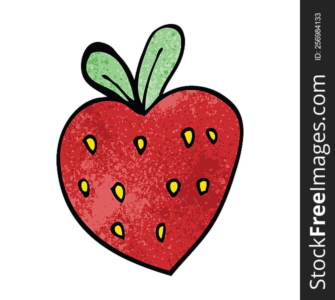 cartoon doodle strawberry fr