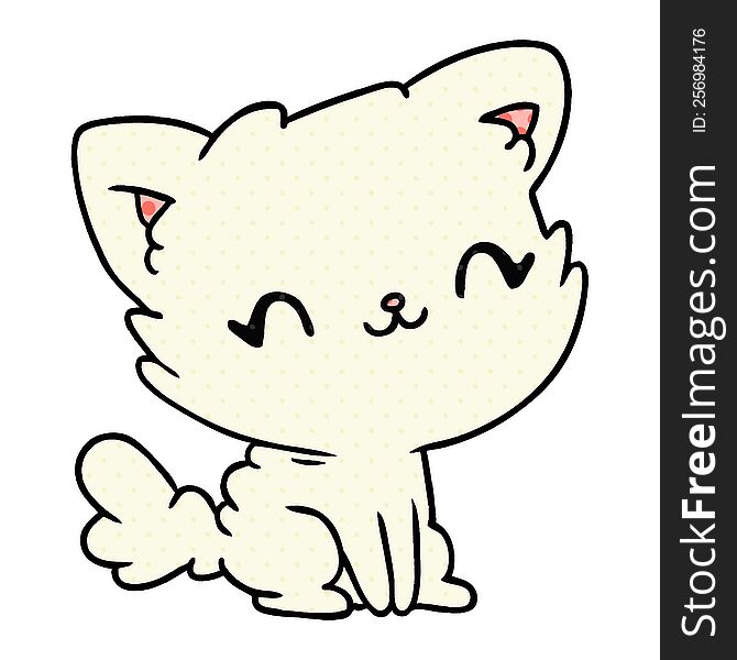 cartoon cute kawaii fluffy cat