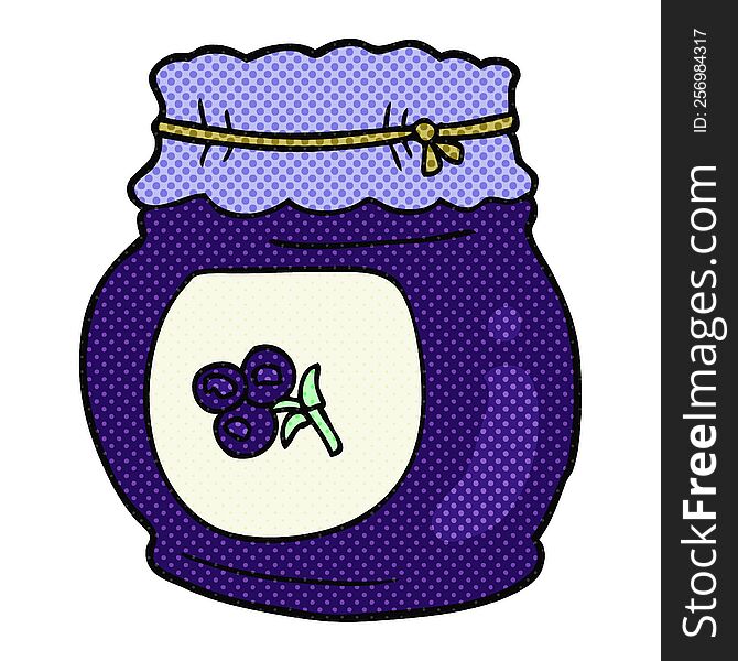 cartoon blueberry jam